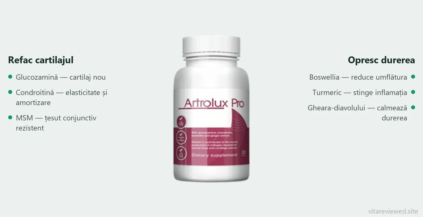 Artrolux Pro compoziție și efectul ingredientelor