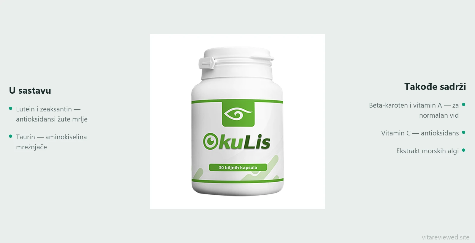 Okulis — sastav